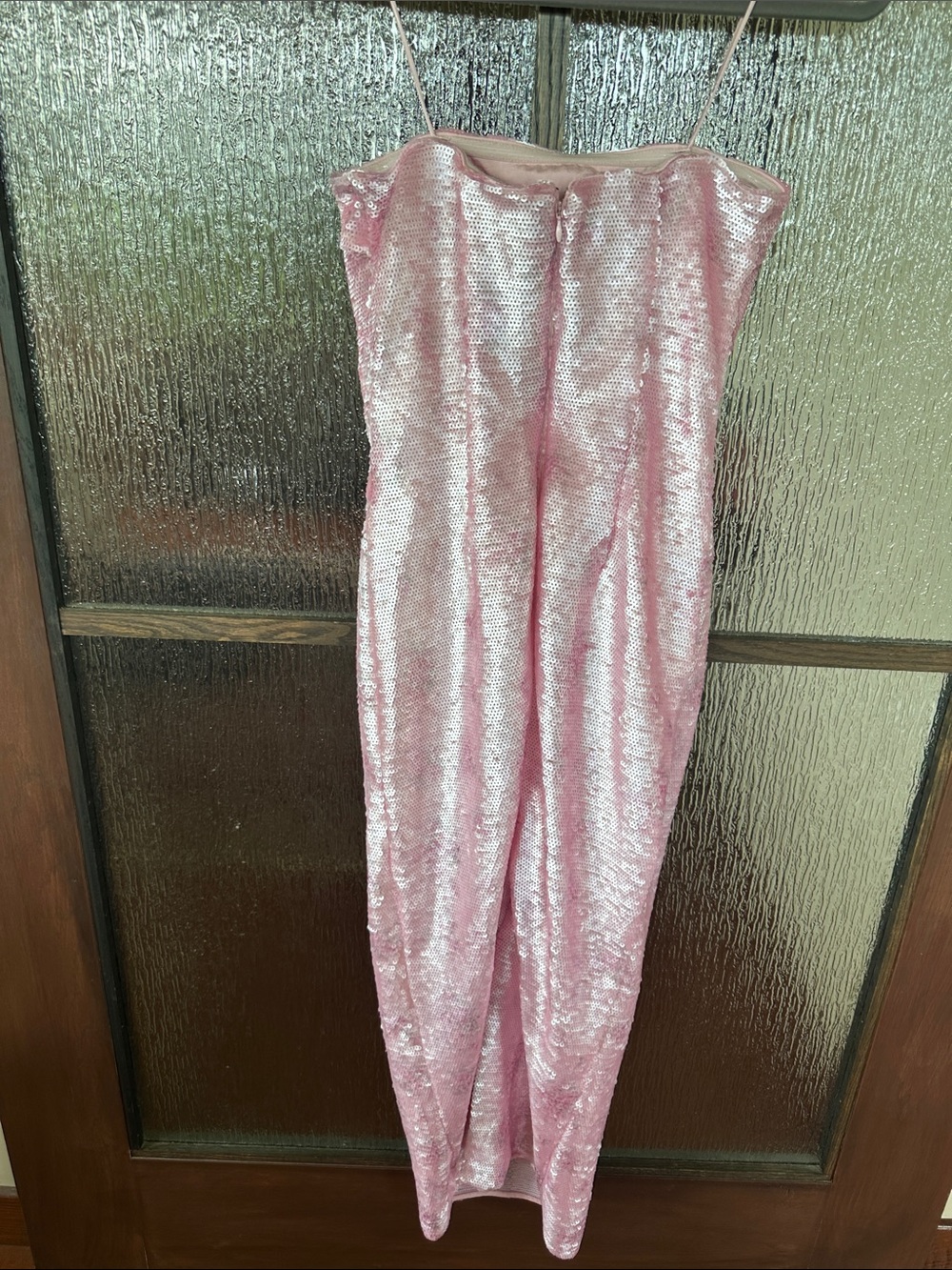 LoveShackFancy Stacia Sequin Dress
Strapless Pink Metallic Midi size 4 - Picture 13 of 14